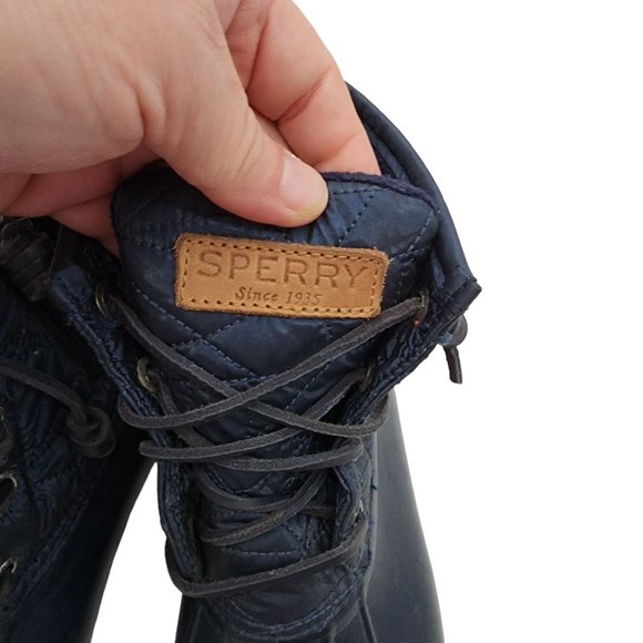 Sperry Saltwater Duck Boot Navy Blue Womens size 7.5 - Picture 5 of 8